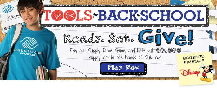 Play our Supply Drive Game and help put 40,000 supply kits in the hands of Club kids!